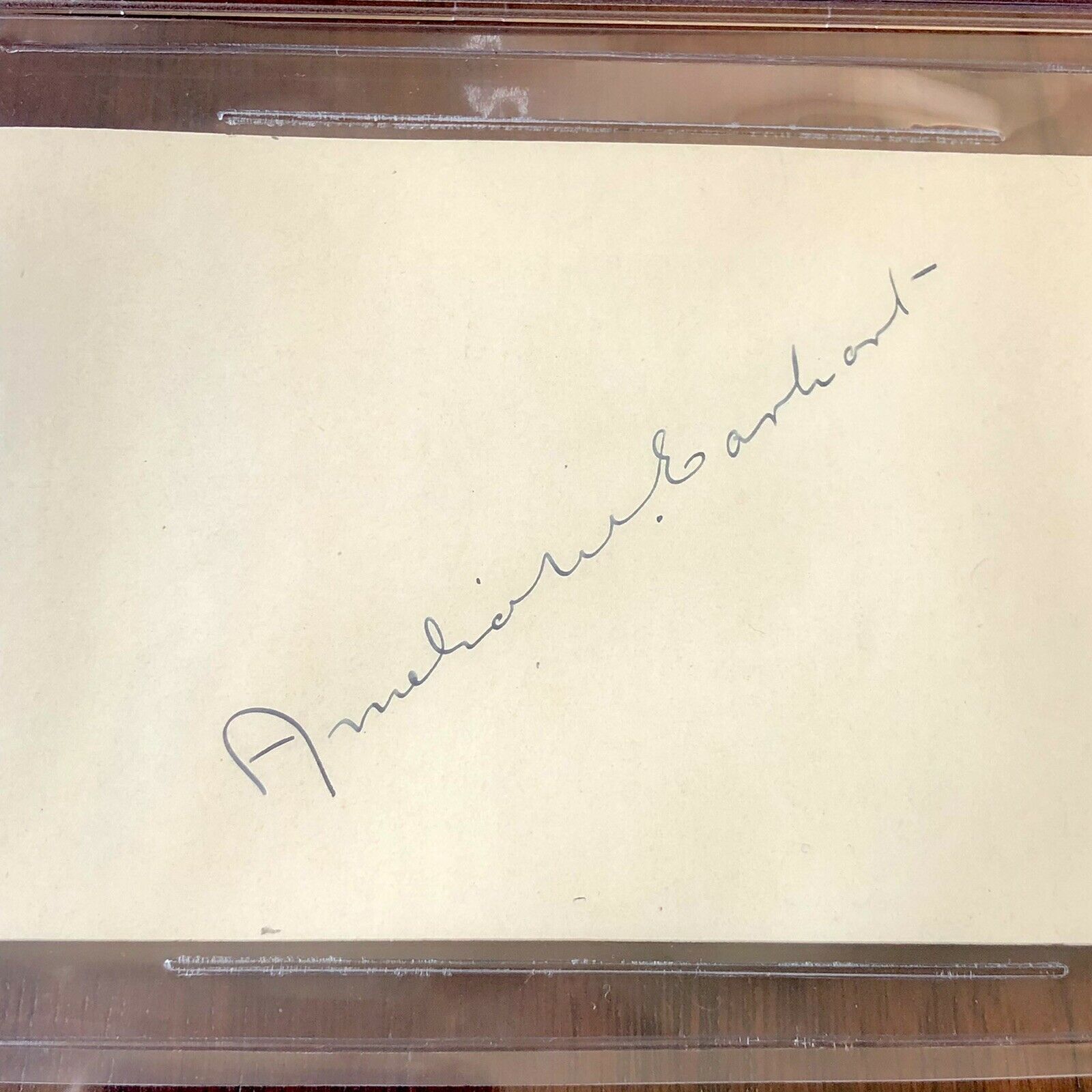 AMELIA EARHART * Beckett BAS 10 * ENCAPSULATED AUTOGRAPH FULL SIGNATURE SIGNED *