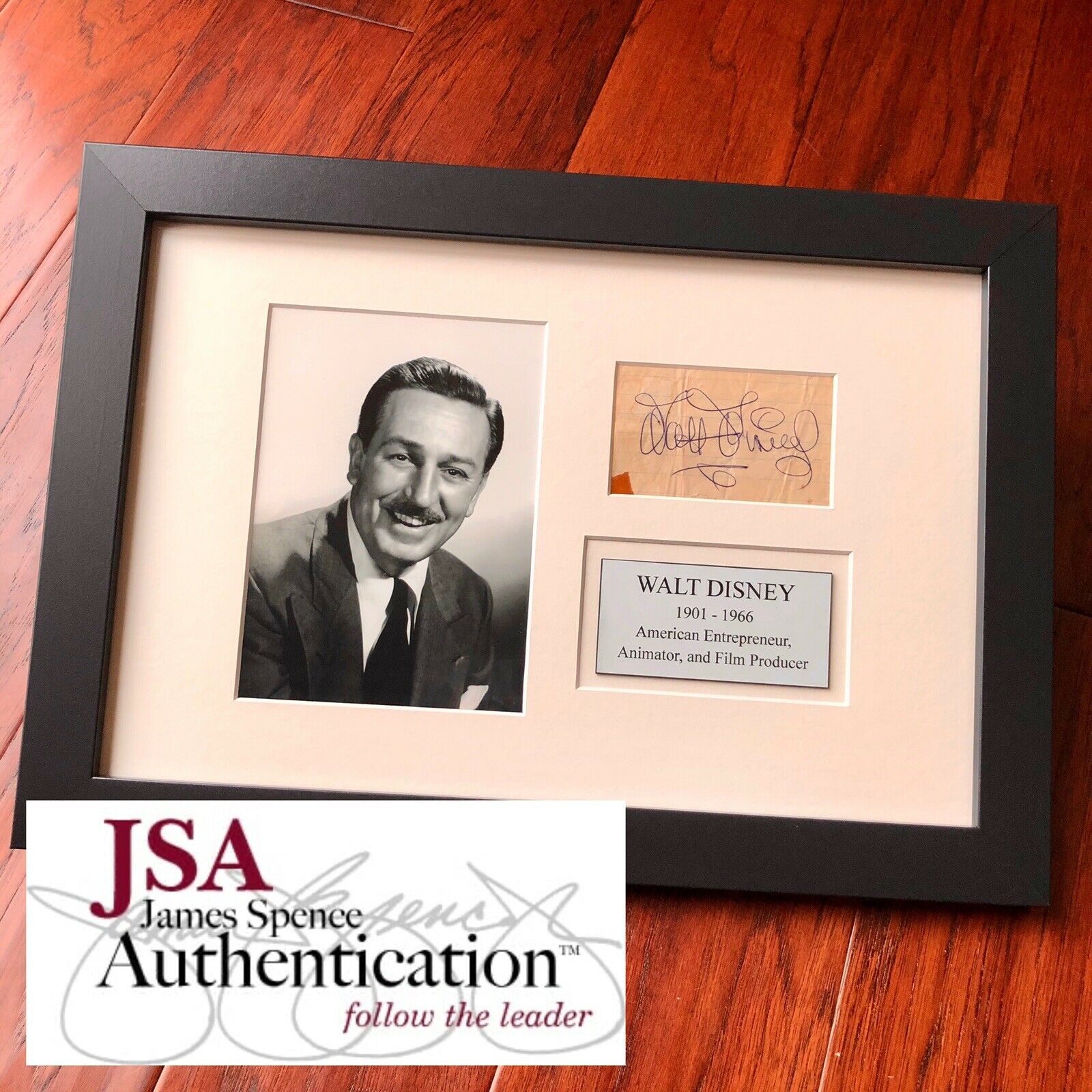 WALT DISNEY * JSA LOA Phil Sears * Original Autograph Signature Signed *