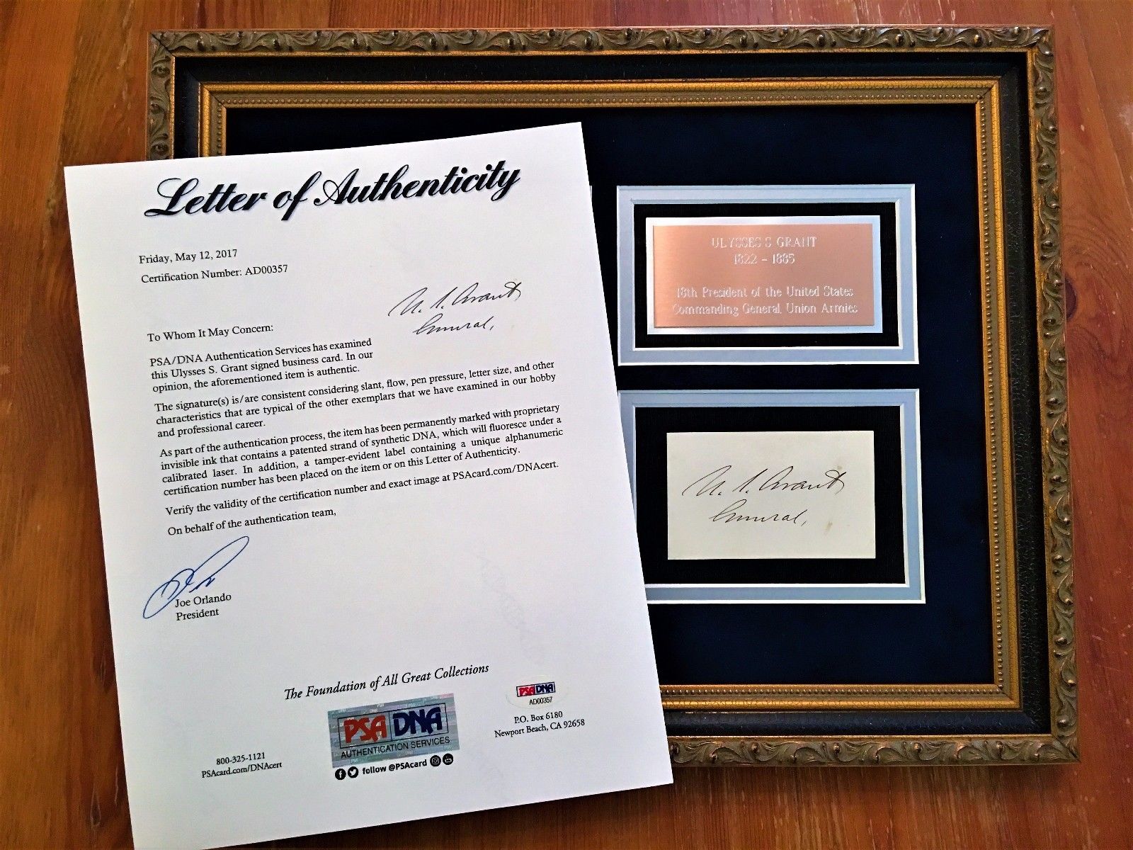 ULYSSES S. GRANT * PSA/DNA * "GENERAL" Autograph SIGNED * President Civil War