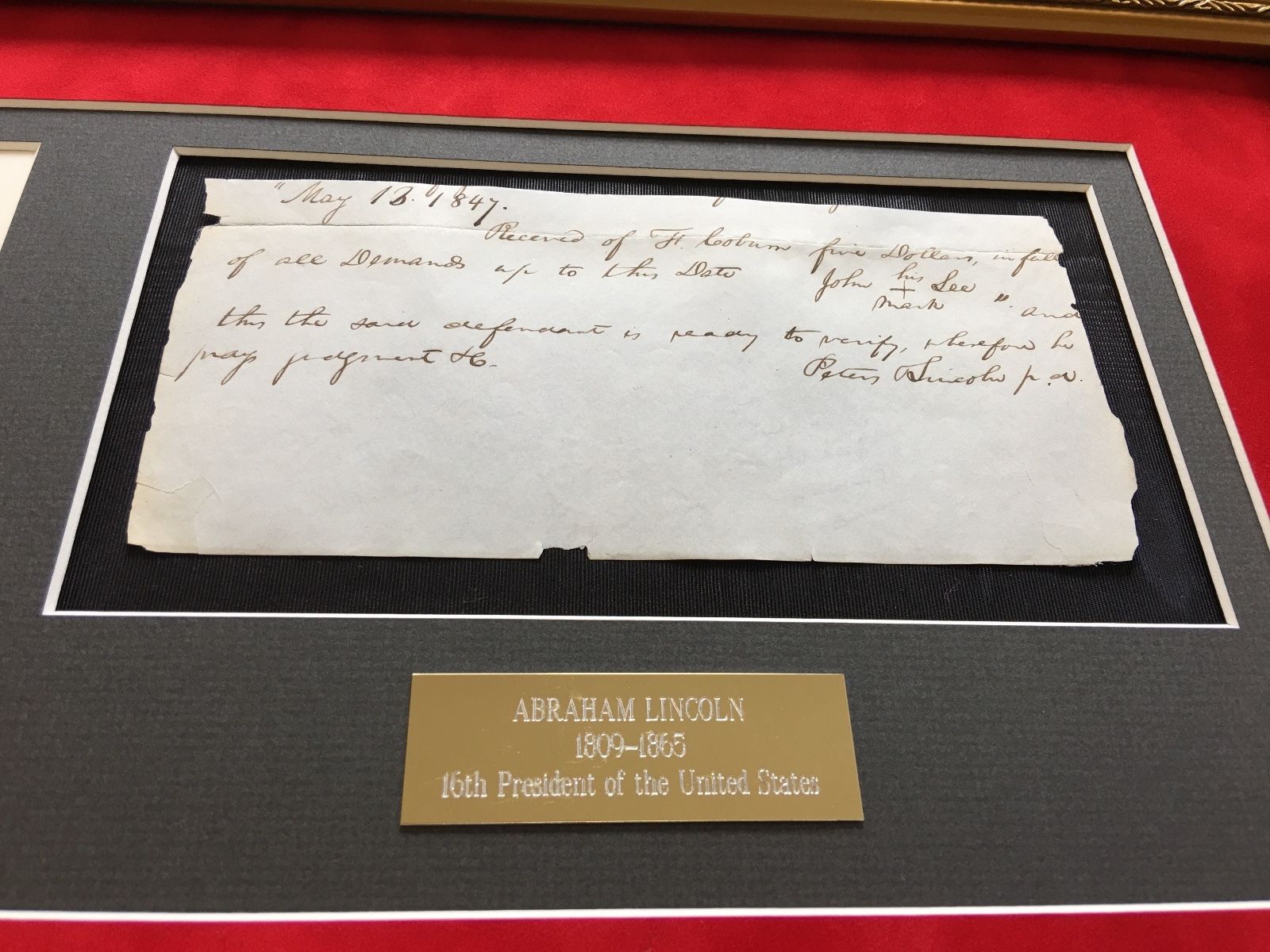 ABRAHAM LINCOLN * PSA/DNA * Handwritten AUTOGRAPH letter SIGNED * President