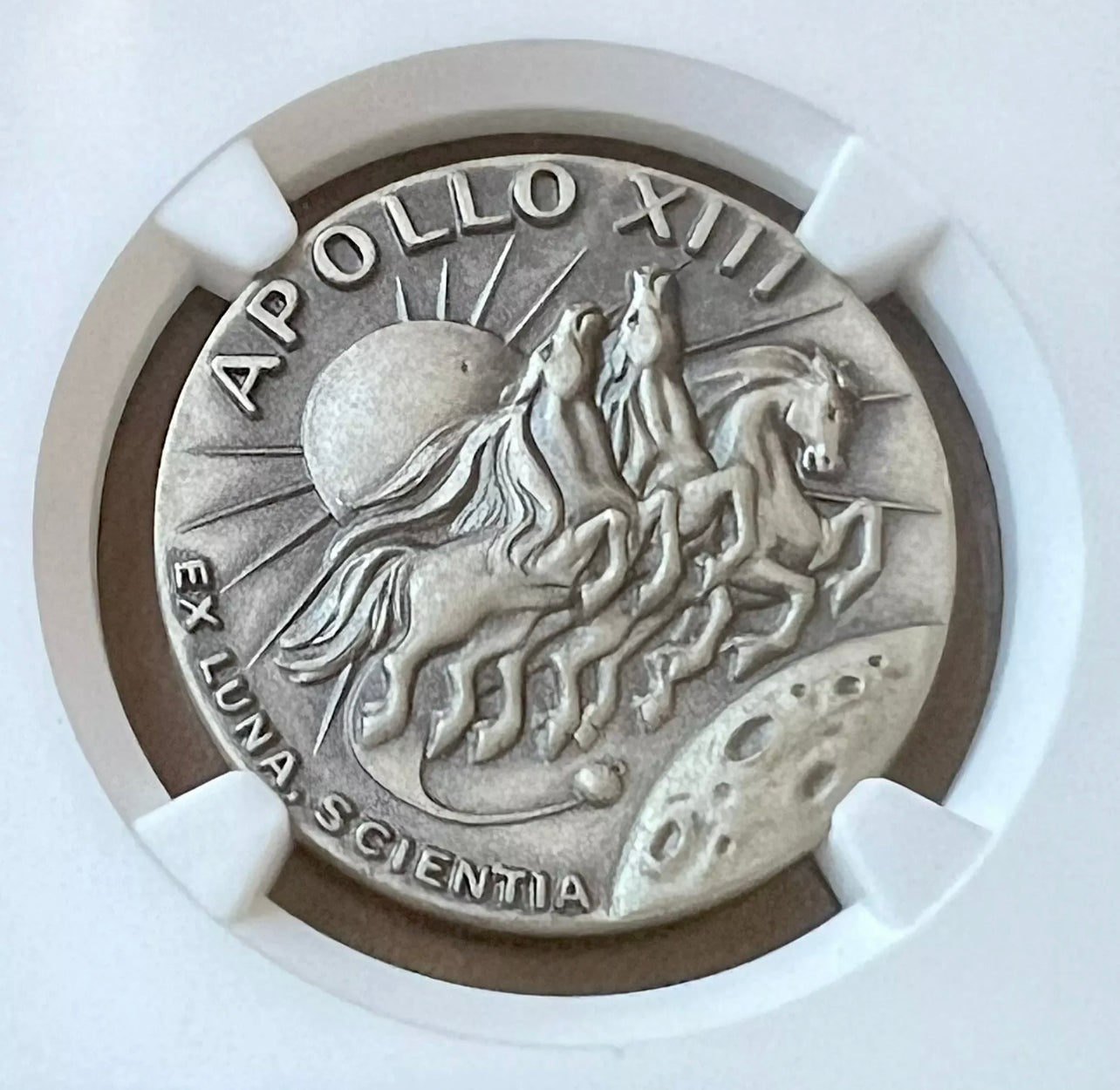 APOLLO 13 * Flown Robbins Medallion * NASA Story Musgrave Signed LOA NGC