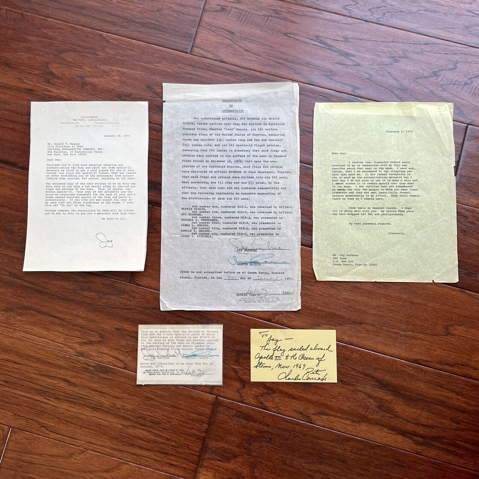 APOLLO 12 * CAG * Lunar Surface Flown Flag Patch Carried by Charles Conrad