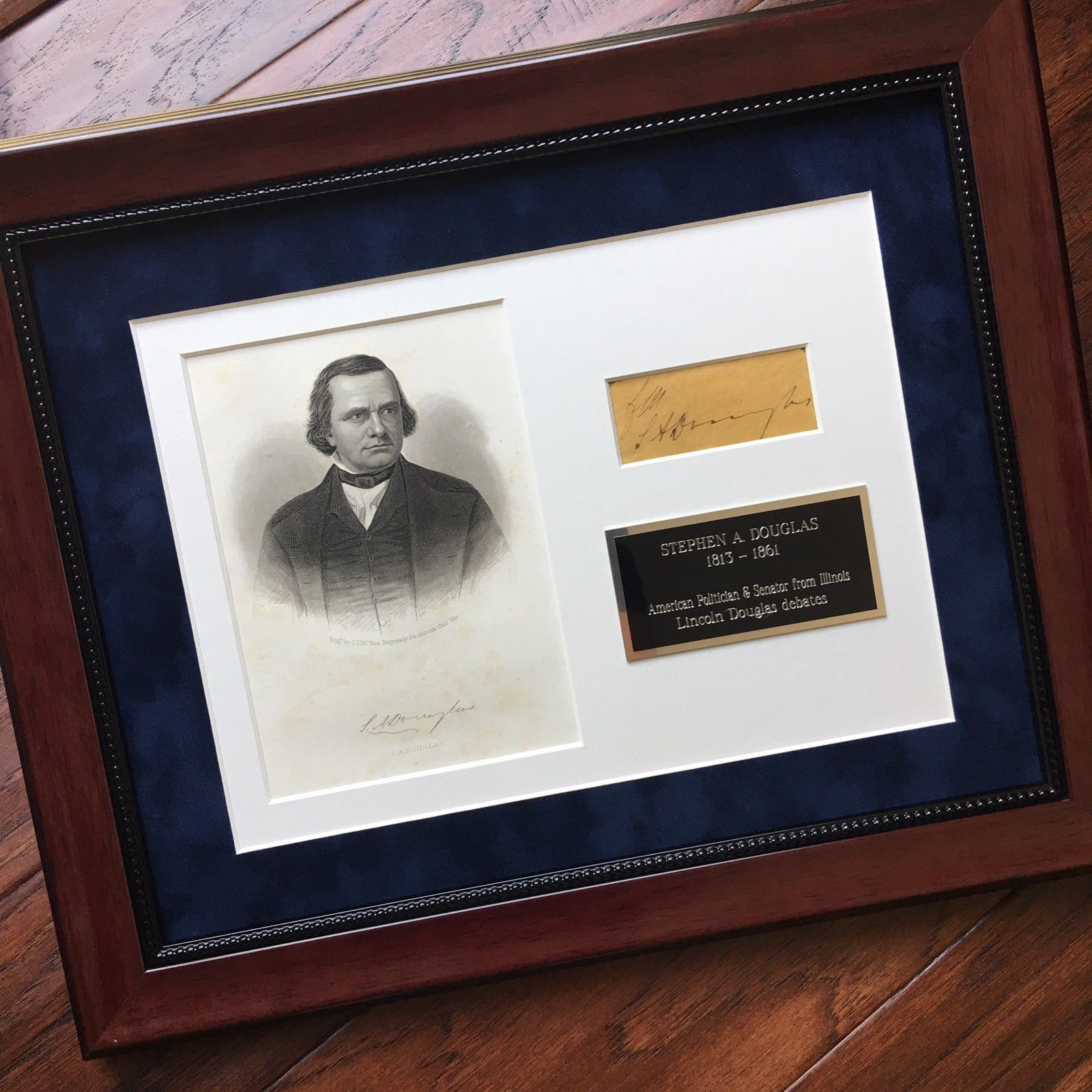 STEPHEN A. DOUGLAS * Authentic AUTOGRAPH * SIGNED Free Frank * Lincoln Debate