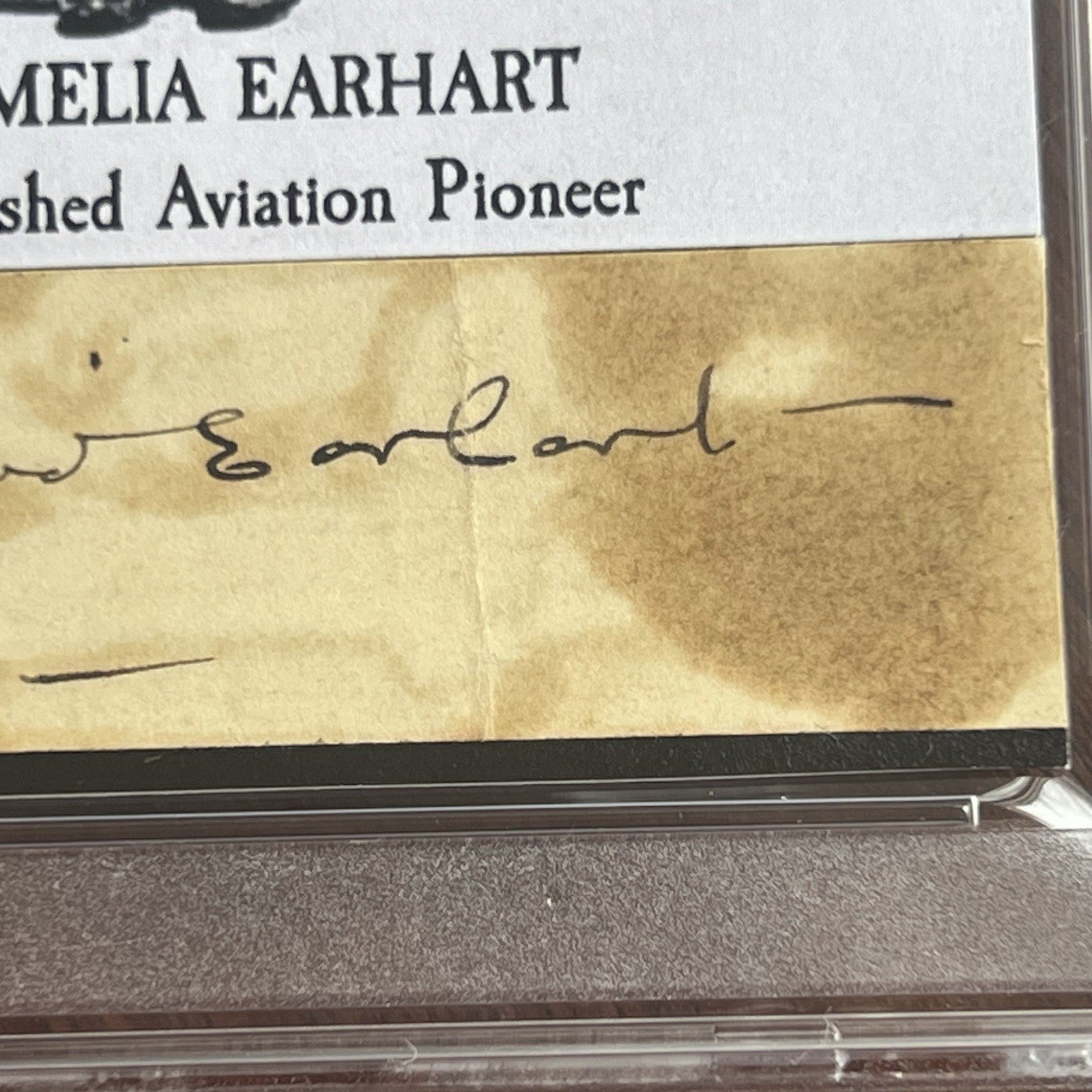 AMELIA EARHART * PSA/DNA * Cut Signature Signed * VANISHED Aviation Pioneer