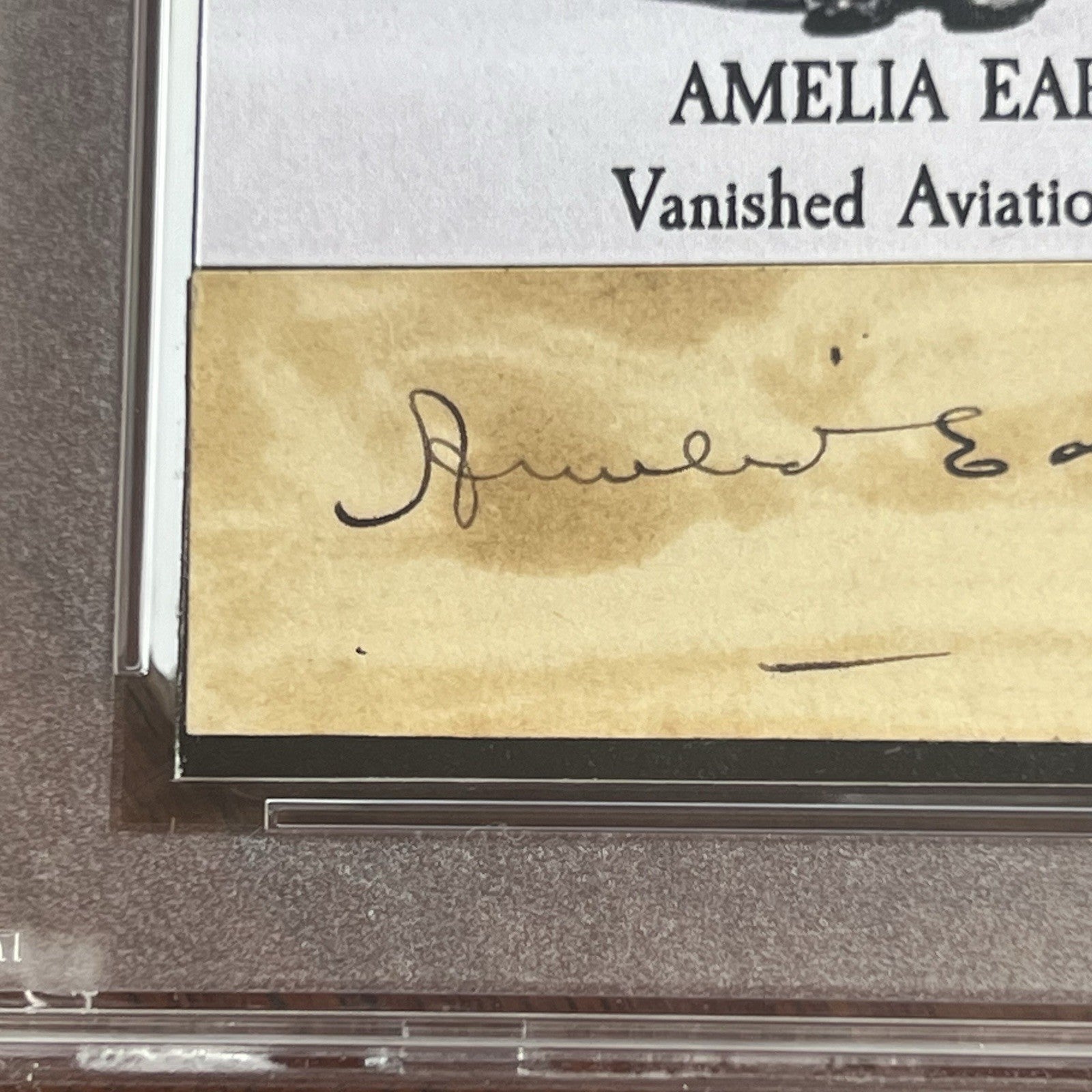 AMELIA EARHART * PSA/DNA * Cut Signature Signed * VANISHED Aviation Pioneer