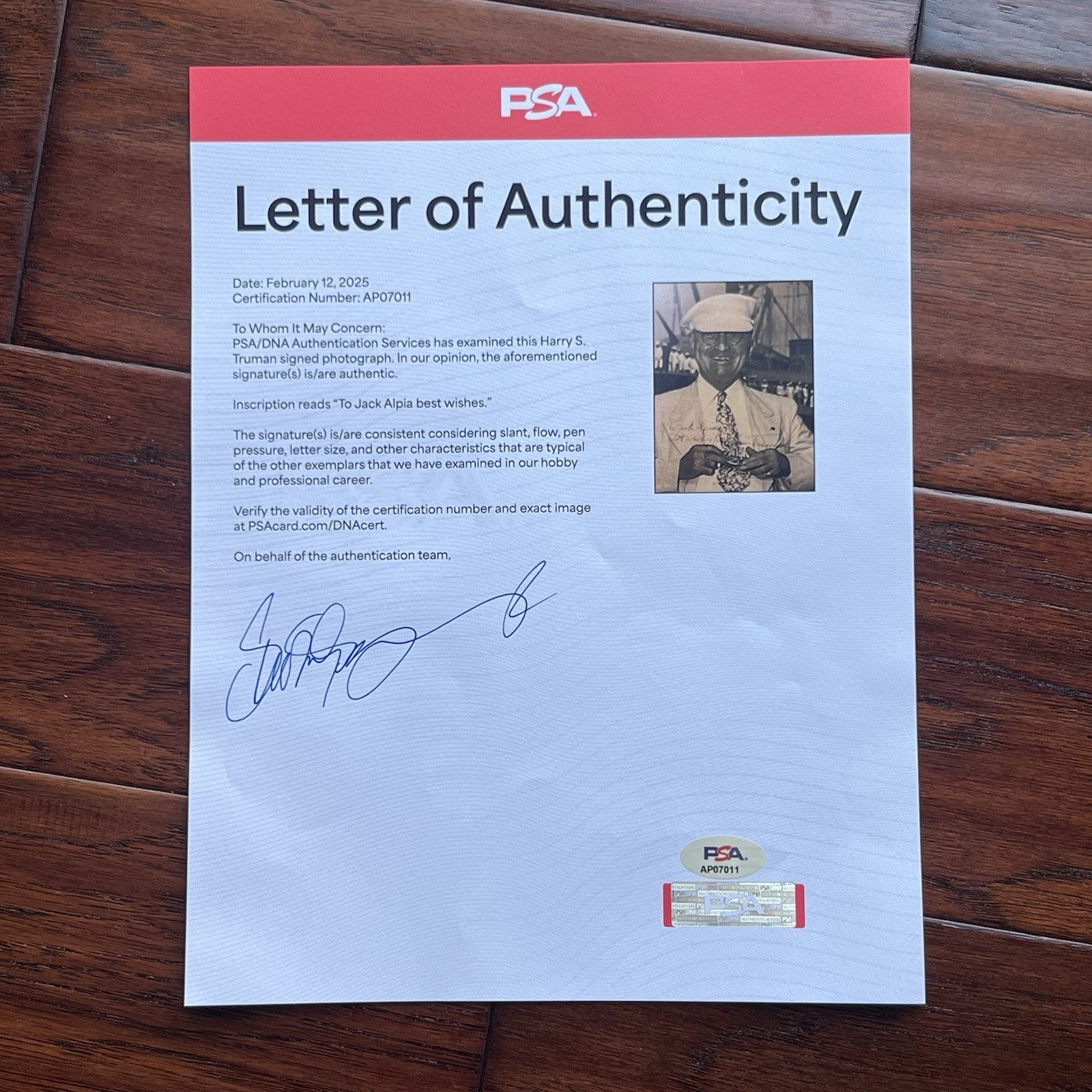 HARRY TRUMAN * PSA * Large 16x20 Photograph Signed As President Autograph