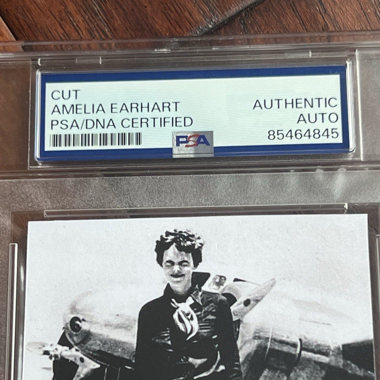 AMELIA EARHART * PSA/DNA * Cut Signature Signed * VANISHED Aviation Pioneer
