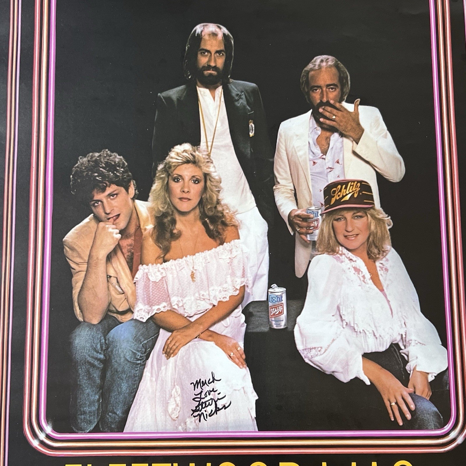 STEVIE NICKS * JSA * Autograph FLEETWOOD MAC Schlitz Beer Poster SIGNED * Tusk