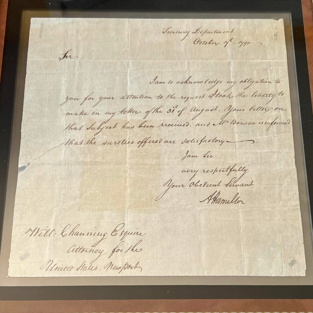 ALEXANDER HAMILTON * PSA 10 * Autograph Letter As Sec Of Treasury from 1790