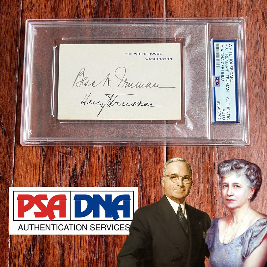 HARRY & BESS TRUMAN * PSA Autograph White House Card Signature PRESIDENT Signed