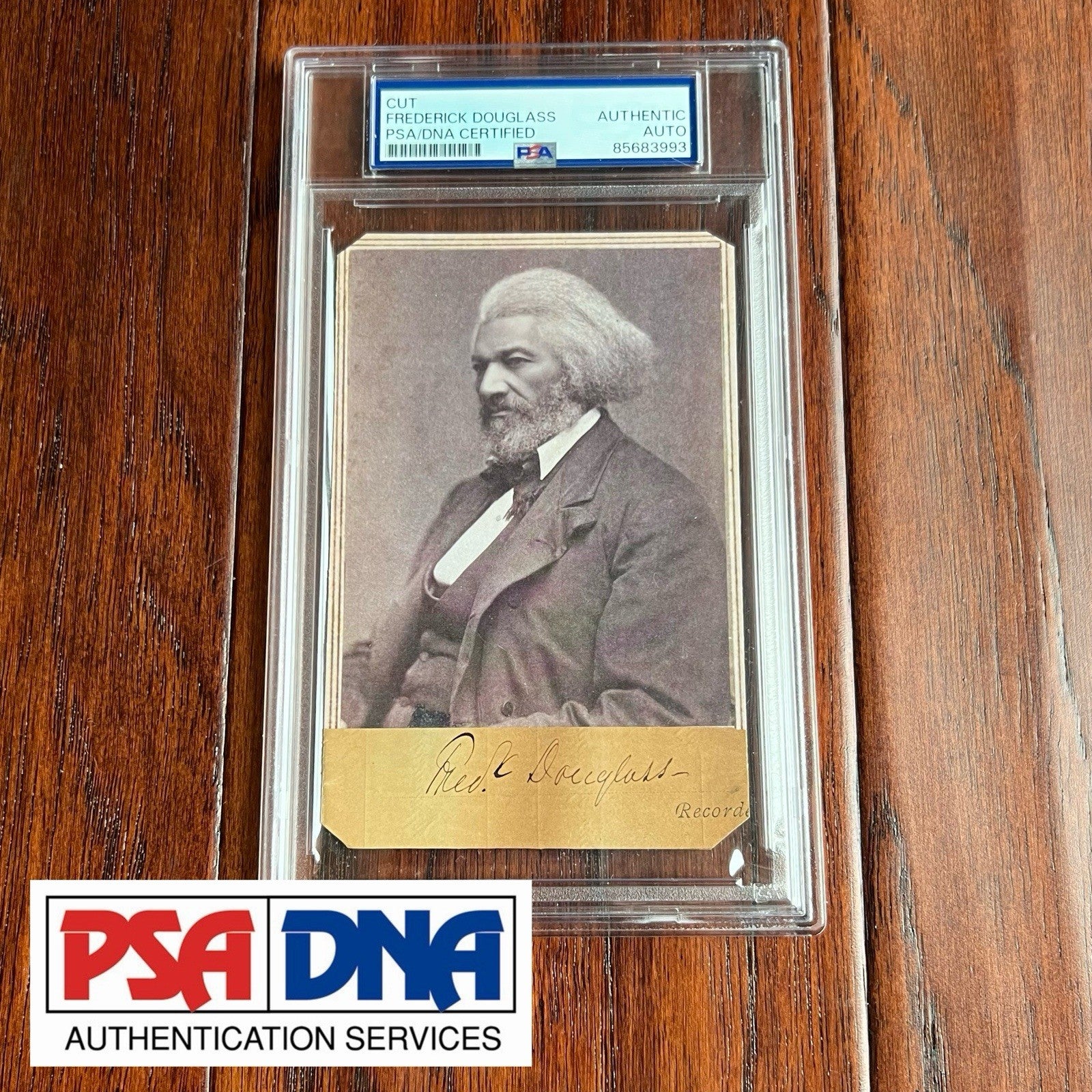 FREDERICK DOUGLASS * PSA * Autograph Cut Signature CUSTOM CARD Photo C ...