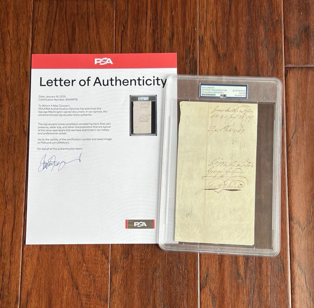 GEORGE WASHINGTON * PSA * Bold Full Signature Dated One Month After Signing the Constitution
