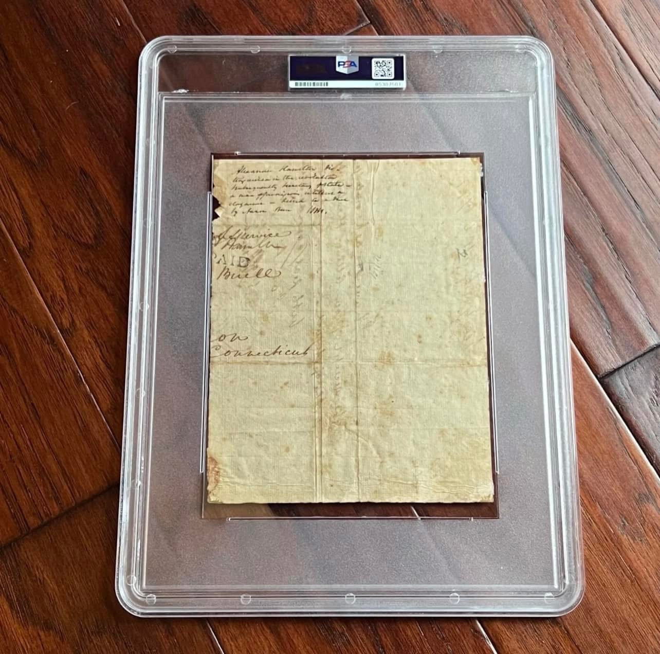 ALEXANDER HAMILTON * PSA * Twice Signed Letter While Serving as the Senior Officer in the US Army