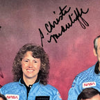 Challenger Disaster Crew Signed Autograph Photo Christa McAuliffe * PSA STS 51-L