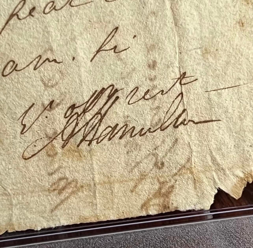 ALEXANDER HAMILTON * PSA * Twice Signed Letter While Serving as the Senior Officer in the US Army