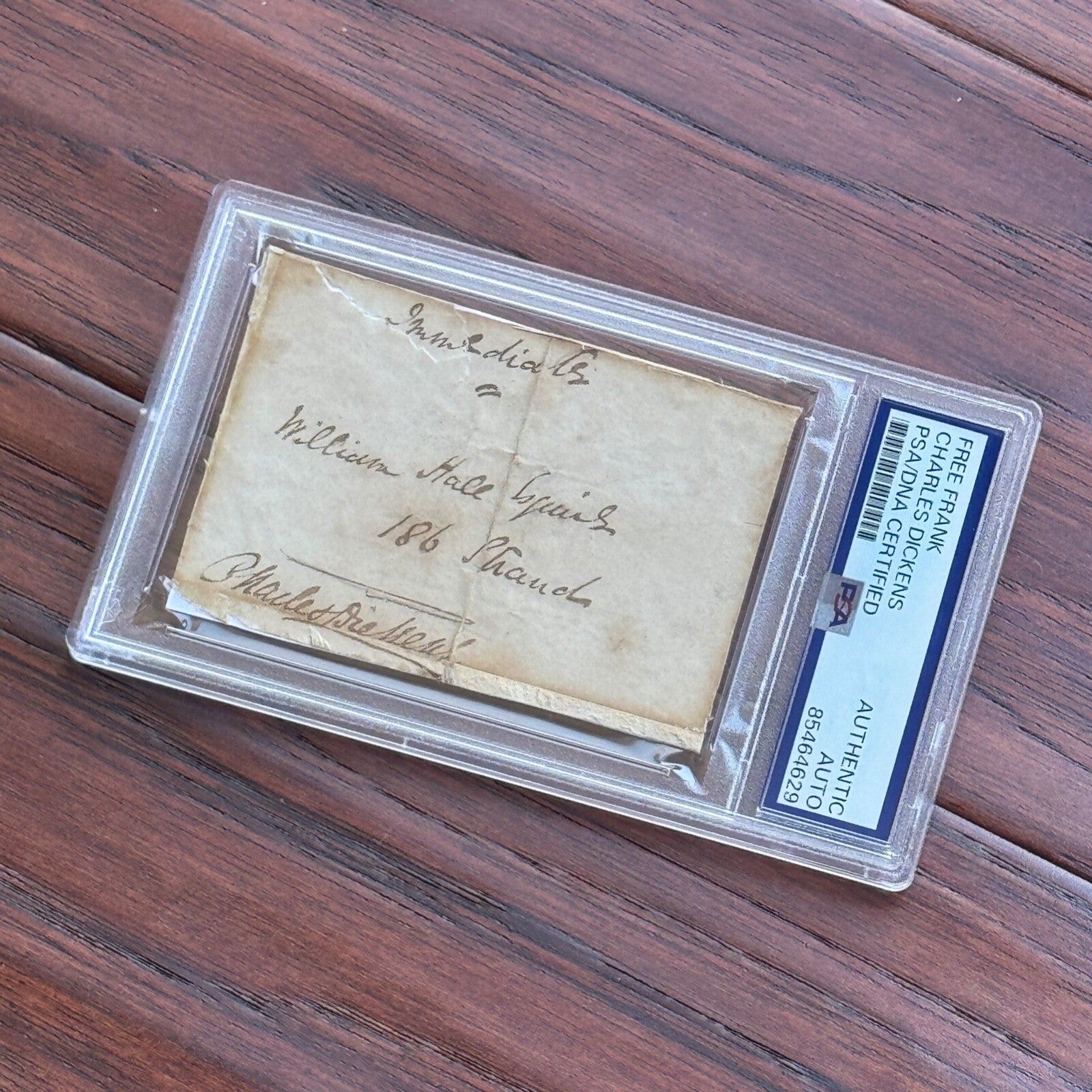 CHARLES DICKENS * PSA/DNA * Autograph FREE FRANK Signed * CHRISTMAS CAROL