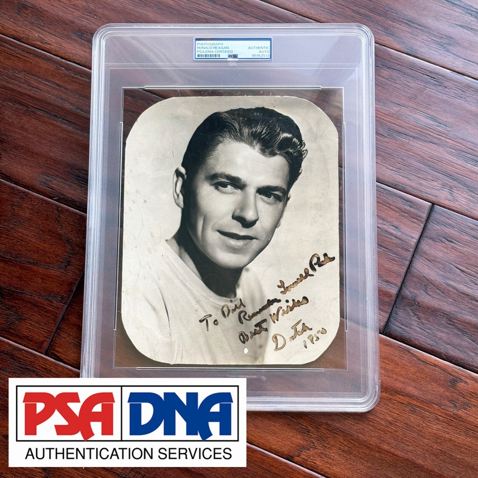RONALD REAGAN * PSA/DNA * Early Autograph Photo Signed  "Dutch" * 1950