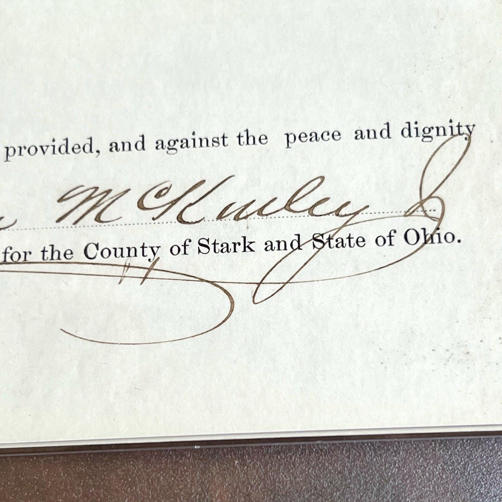 WILLIAM MCKINLEY * PSA/DNA Early Full Signature Autograph Signed As Lawyer Slab