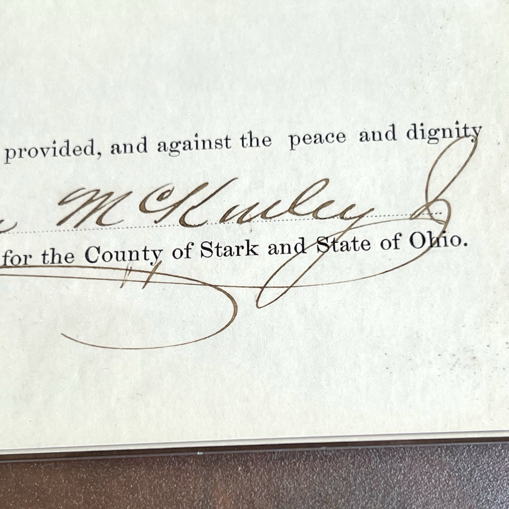 WILLIAM MCKINLEY * PSA/DNA Early Full Signature Autograph Signed As Lawyer Slab