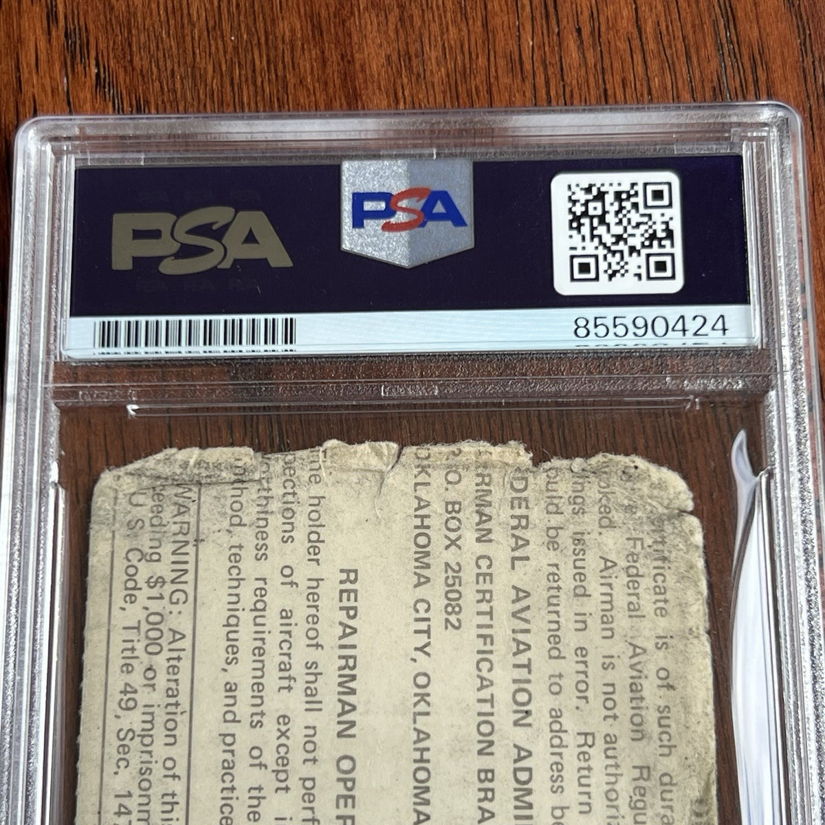 SALLY RIDE * PSA * AUTOGRAPH Personal FAA PILOT LICENSE * NASA Shuttle Astronaut