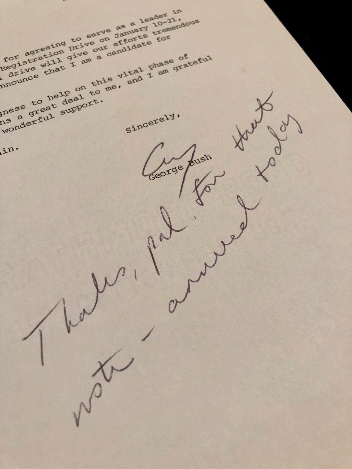 George HW Bush * PSA/DNA * AUTOGRAPH "candidate for President" SIGNED Letter