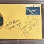 APOLLO 13 * PSA * CREW SIGNED Autograph COMMEMORATIVE Jack Swigert James Lovell