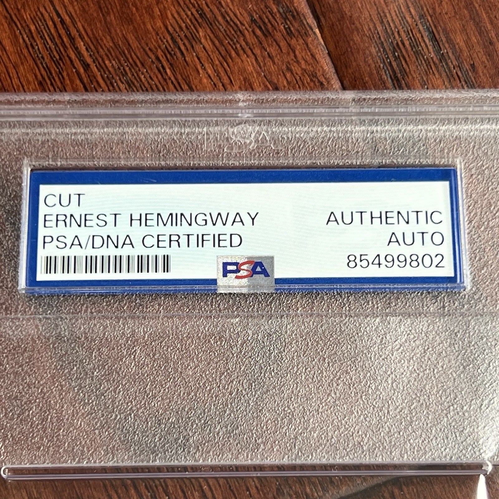 ERNEST HEMINGWAY  * PSA * Cut Autograph CUSTOM CARD Signed * 1944