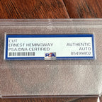 ERNEST HEMINGWAY  * PSA * Cut Autograph CUSTOM CARD Signed * 1944