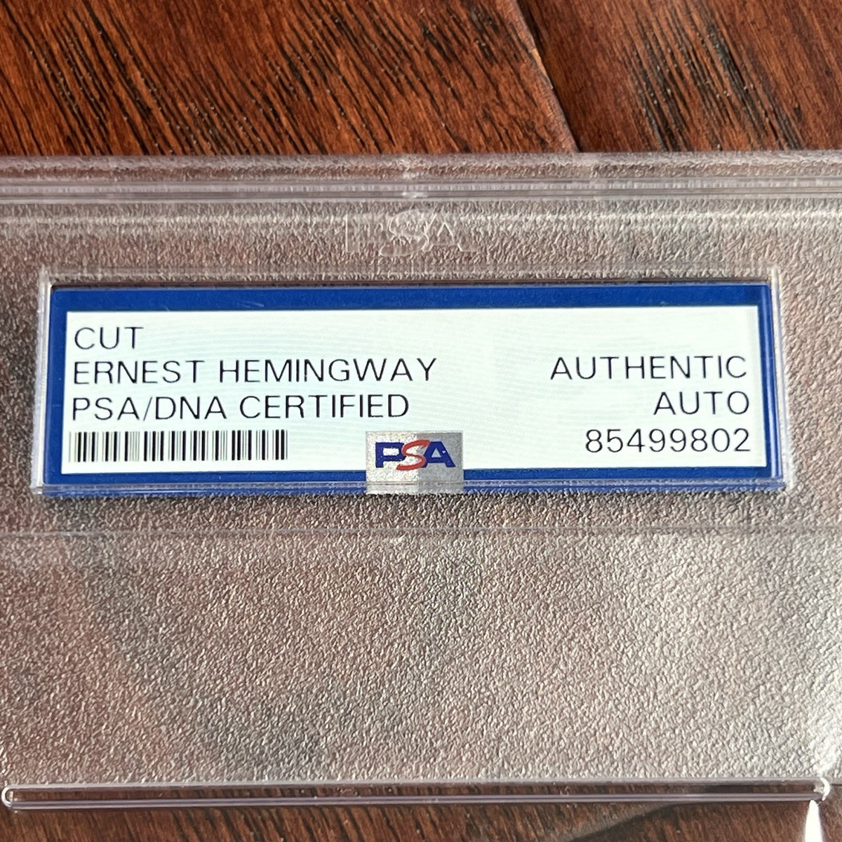 ERNEST HEMINGWAY  * PSA * Cut Autograph CUSTOM CARD Signed * 1944