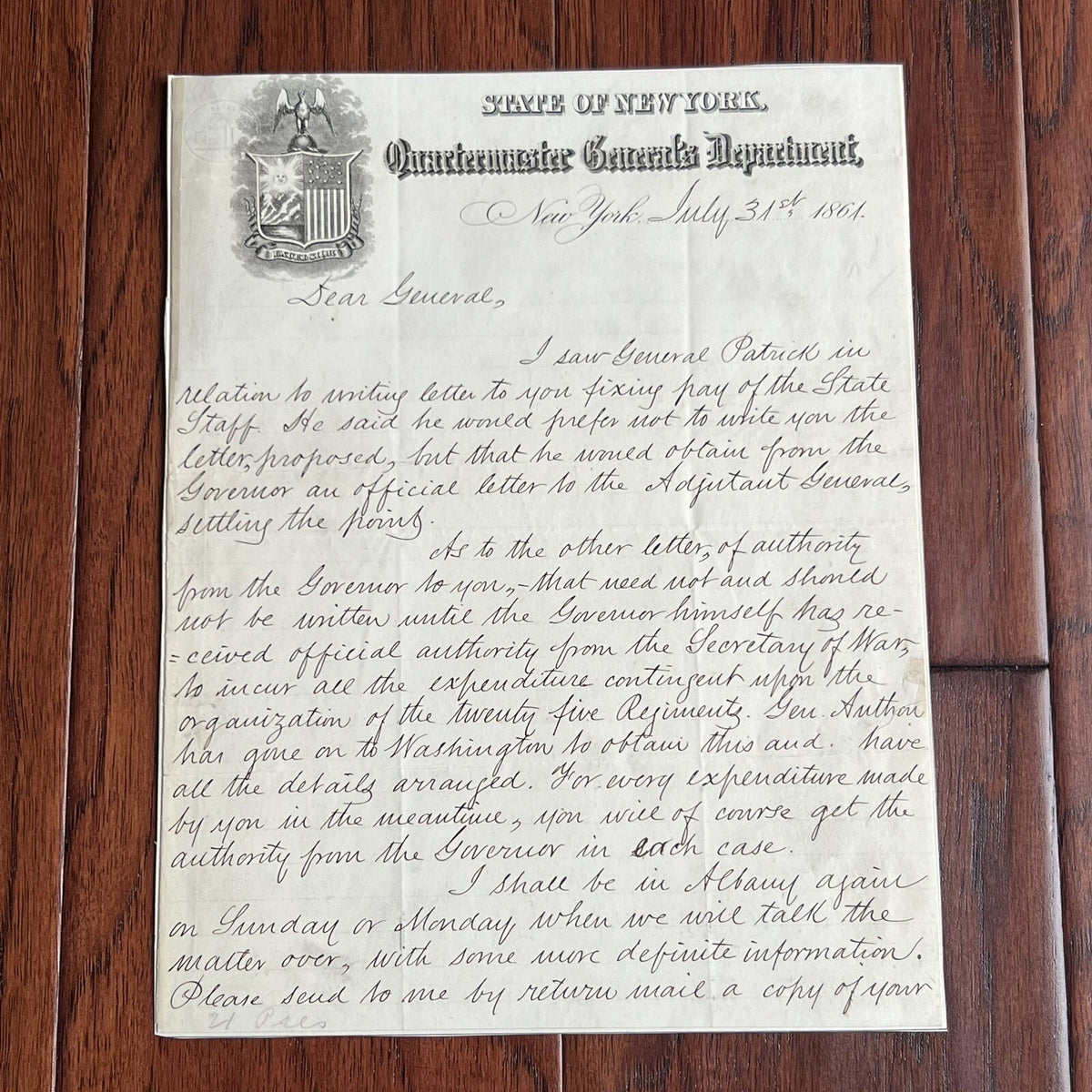 CHESTER ARTHUR * PSA/DNA * Autograph Civil War Report Raising 25k Troops Signed