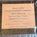 RONALD REAGAN * PSA * Autograph Economic Development Ticket Signed * DISNEYLAND