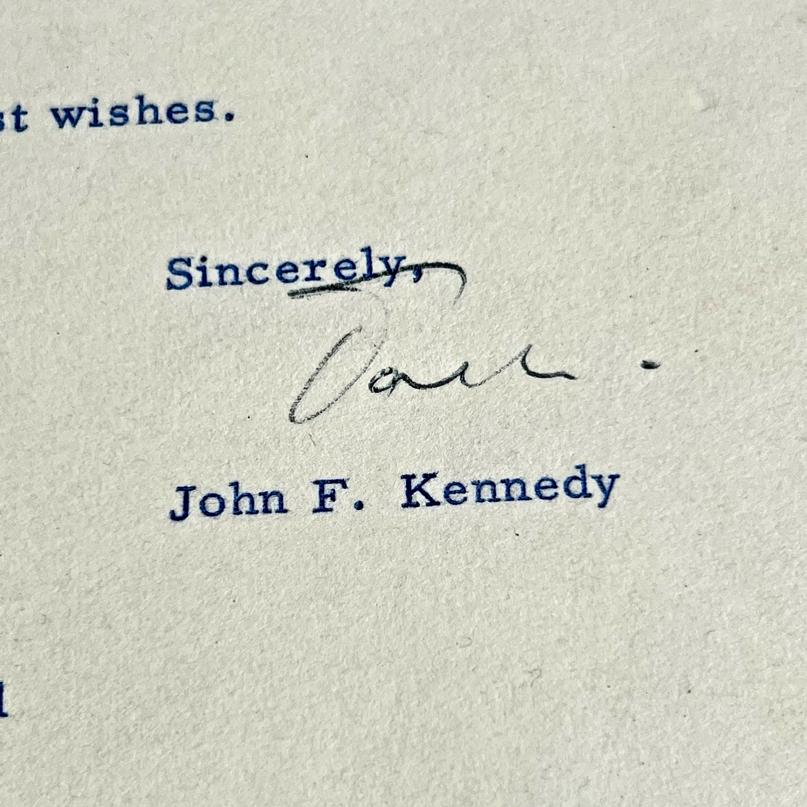JOHN F. KENNEDY * PSA * "I WAS WRONG" AUTOGRAPH Letter Signed Nuclear Content
