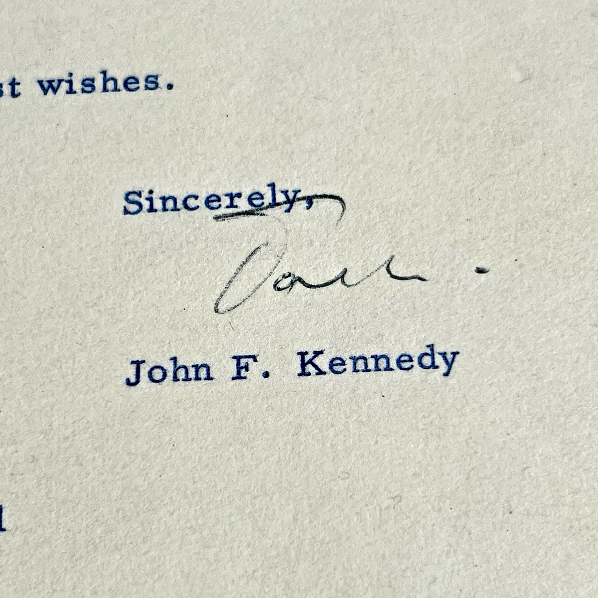JOHN F. KENNEDY * PSA * "I WAS WRONG" AUTOGRAPH Letter Signed Nuclear Content