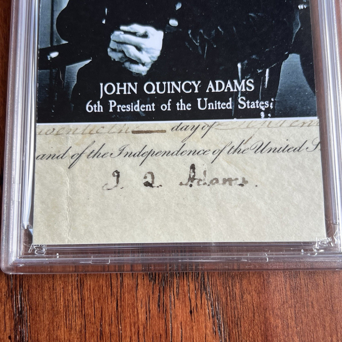 JOHN QUINCY ADAMS * PSA * Autograph Cut Signature Signed President Photo