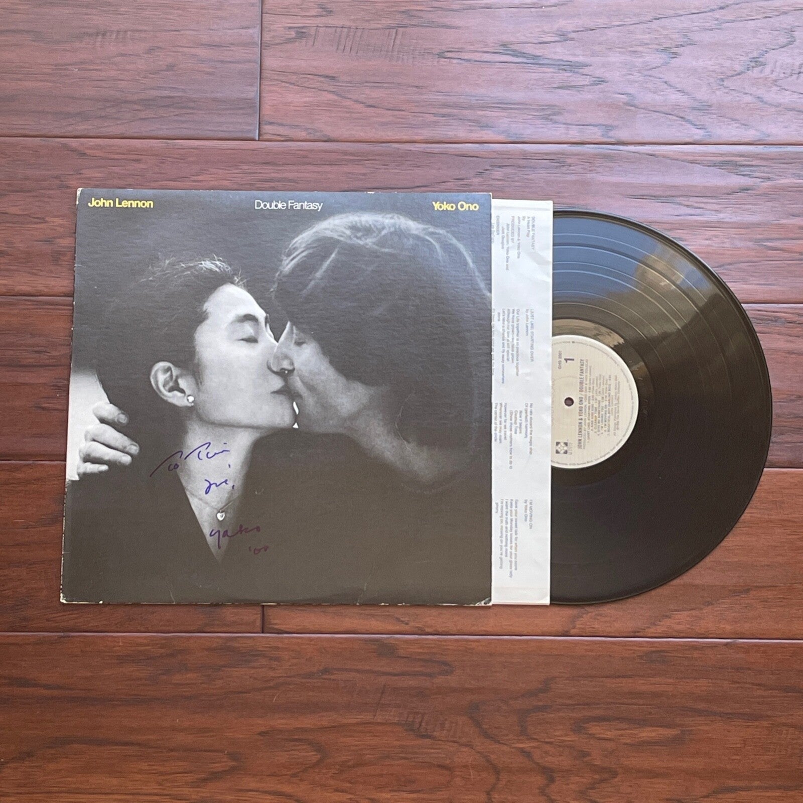YOKO ONO * BAS * Autograph DOUBLE FANTASY Album Signed * Lennon "Starting Over"