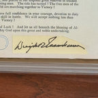 DWIGHT D. EISENHOWER * PSA * Autograph Custom Card D Day Orders Signed * WWII