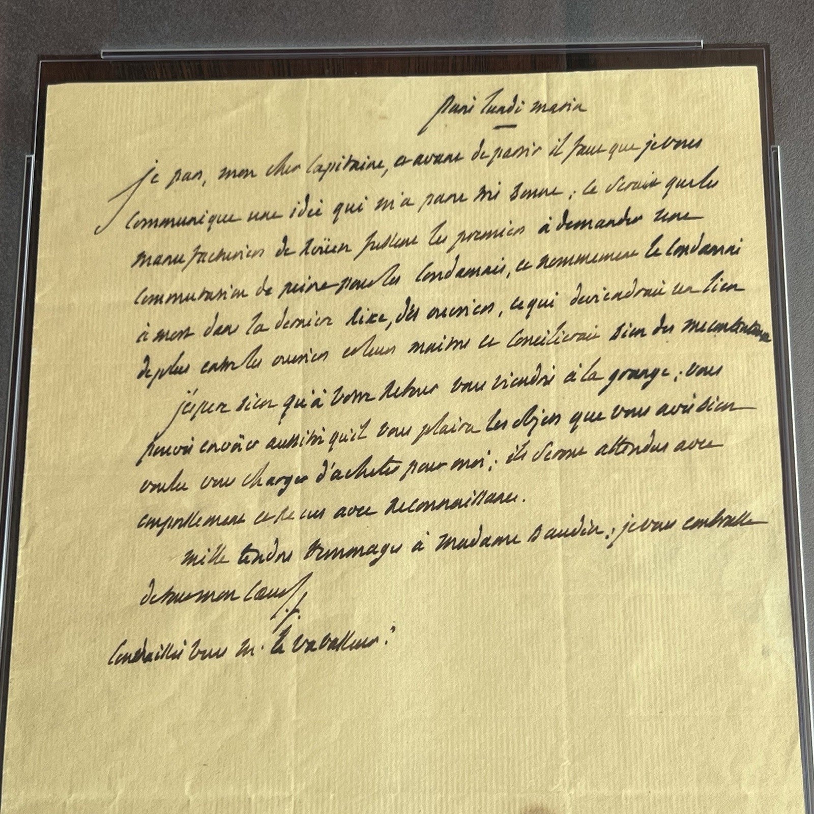 MARQUIS DE LAFAYETTE * PSA * Handwritten Autograph Note re: PRISON REFORM