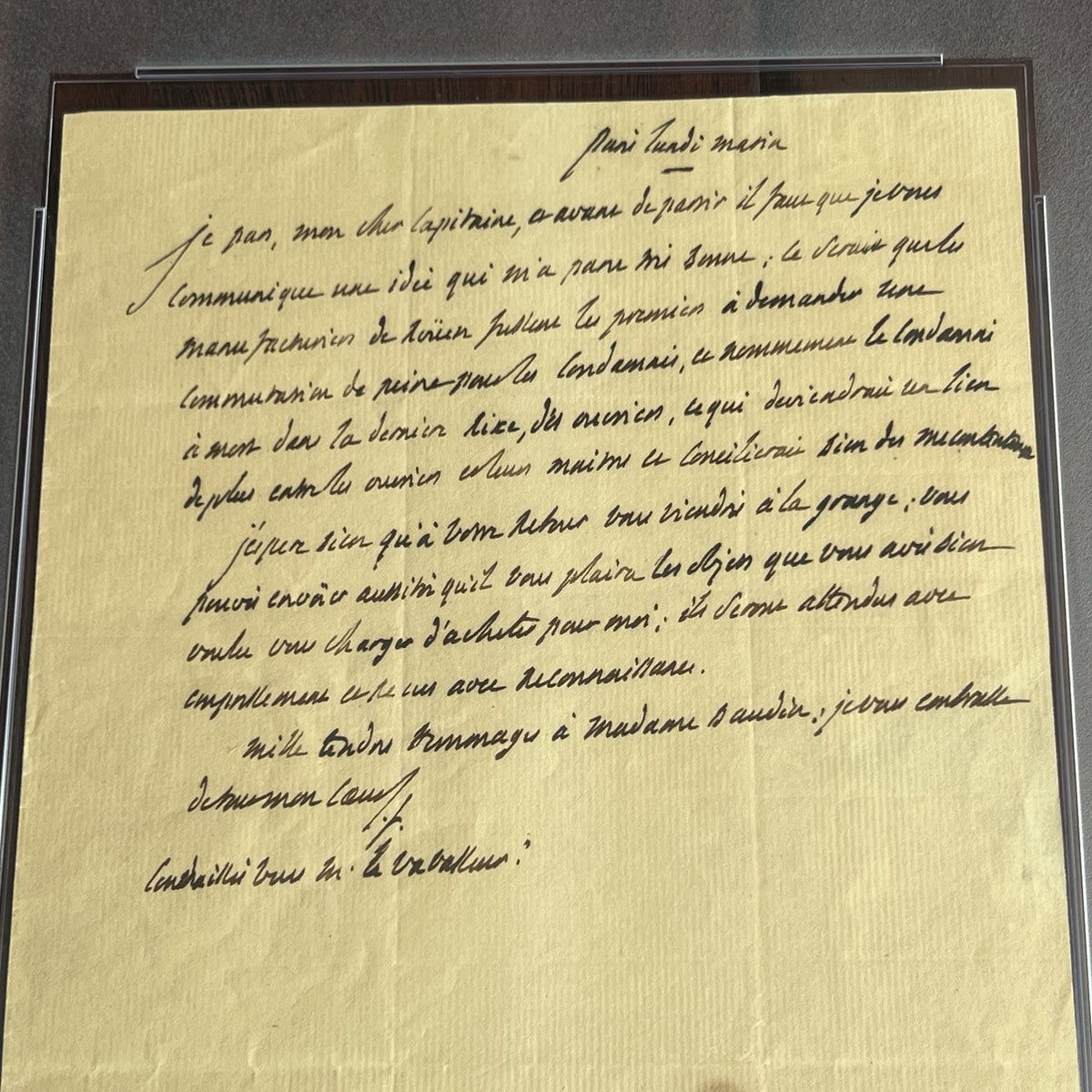 MARQUIS DE LAFAYETTE * PSA * Handwritten Autograph Note re: PRISON REFORM