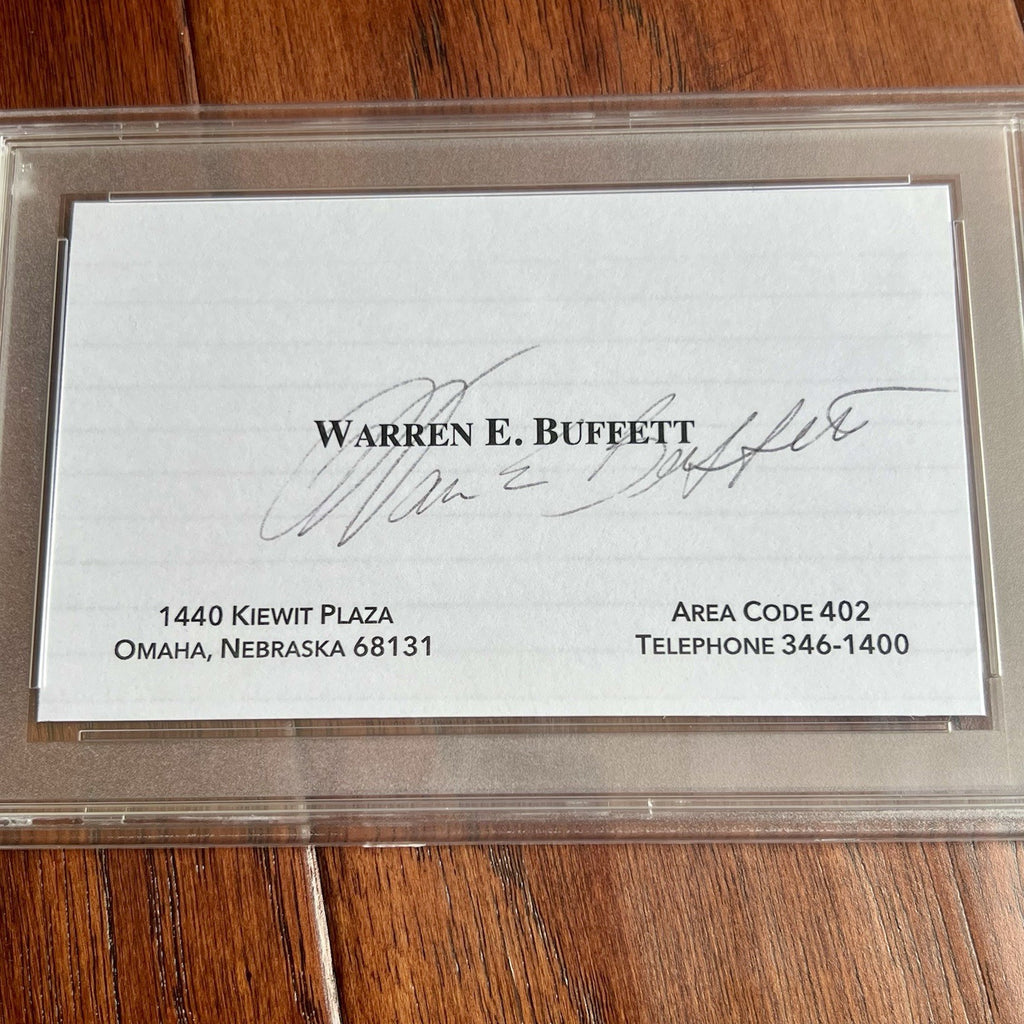 WARREN BUFFETT * PSA  Autograph Berkshire Hathaway BUSINESS CARD Souvenir SIGNED