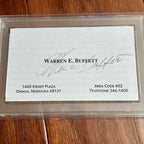 WARREN BUFFETT * PSA  Autograph Berkshire Hathaway BUSINESS CARD Souvenir SIGNED