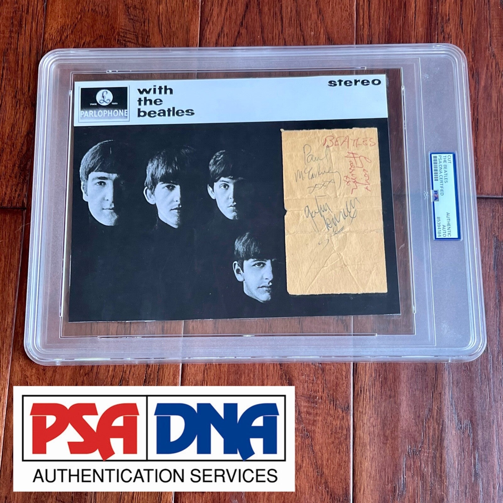 THE BEATLES * PSA * Autograph Page FULL SET Signed * John Lennon Paul McCartney