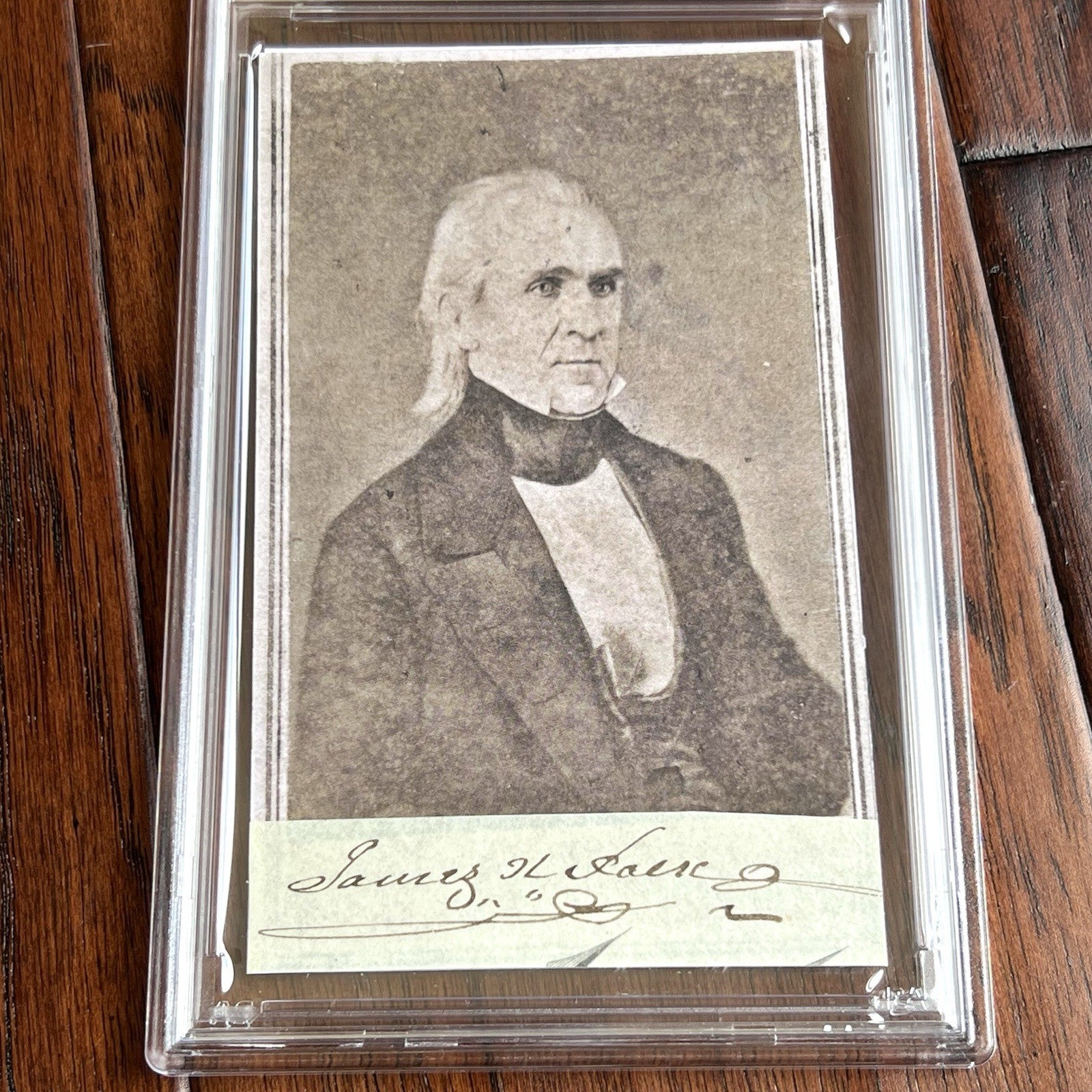 JAMES POLK * PSA * Autograph Cut Signature CDV Signed President Photograph