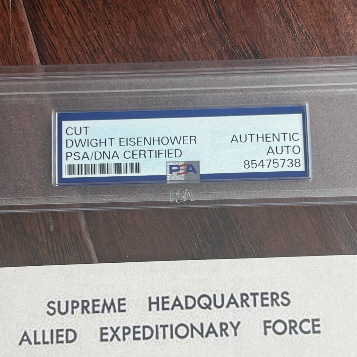 DWIGHT D. EISENHOWER * PSA * Autograph Custom Card D Day Orders Signed * WWII