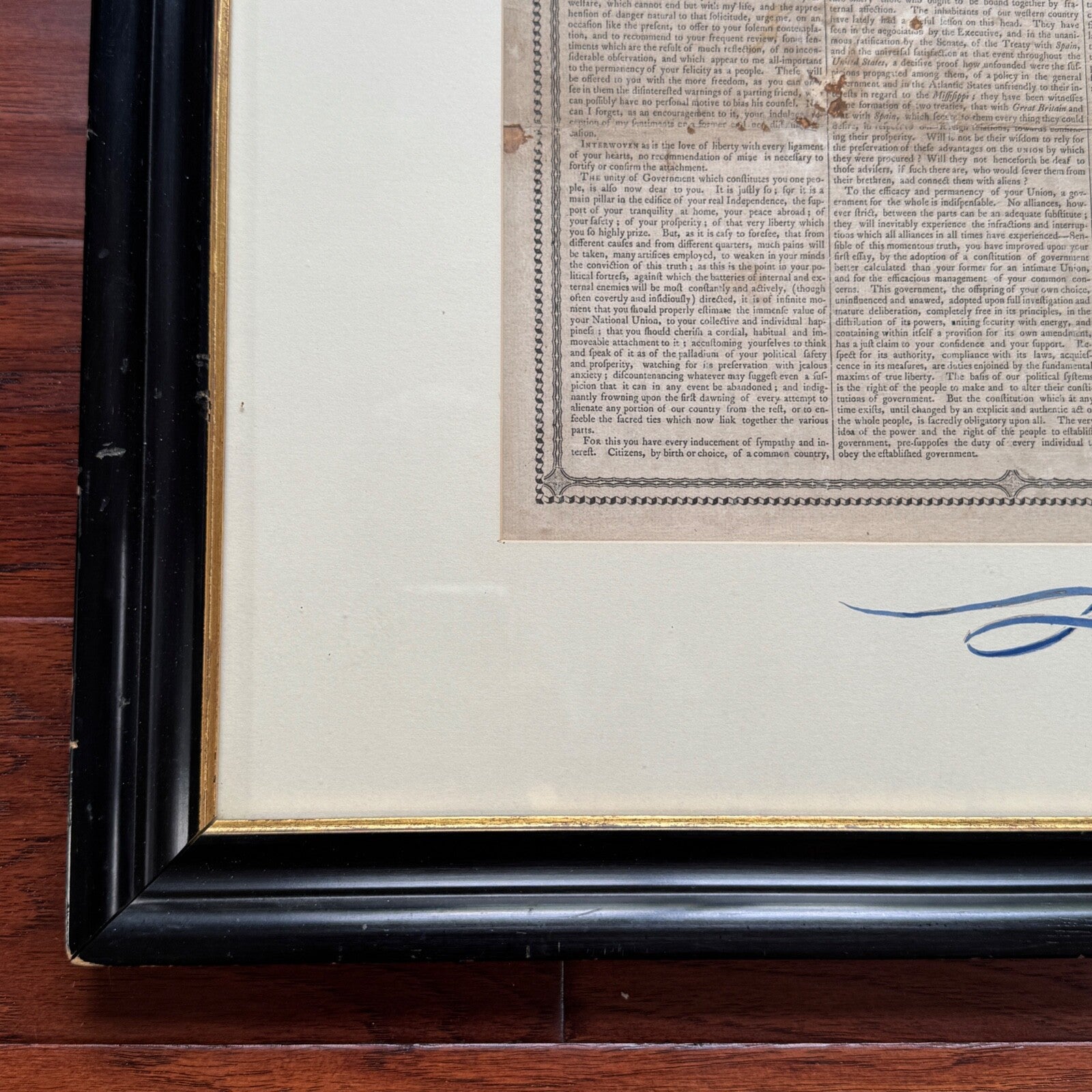 GEORGE WASHINGTON Scarce "FAREWELL ADDRESS" Printed Broadside Circa 1800