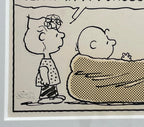 CHARLES SCHULZ * Original Drawn CHARLIE BROWN Artwork Comic Strip * Un Signed