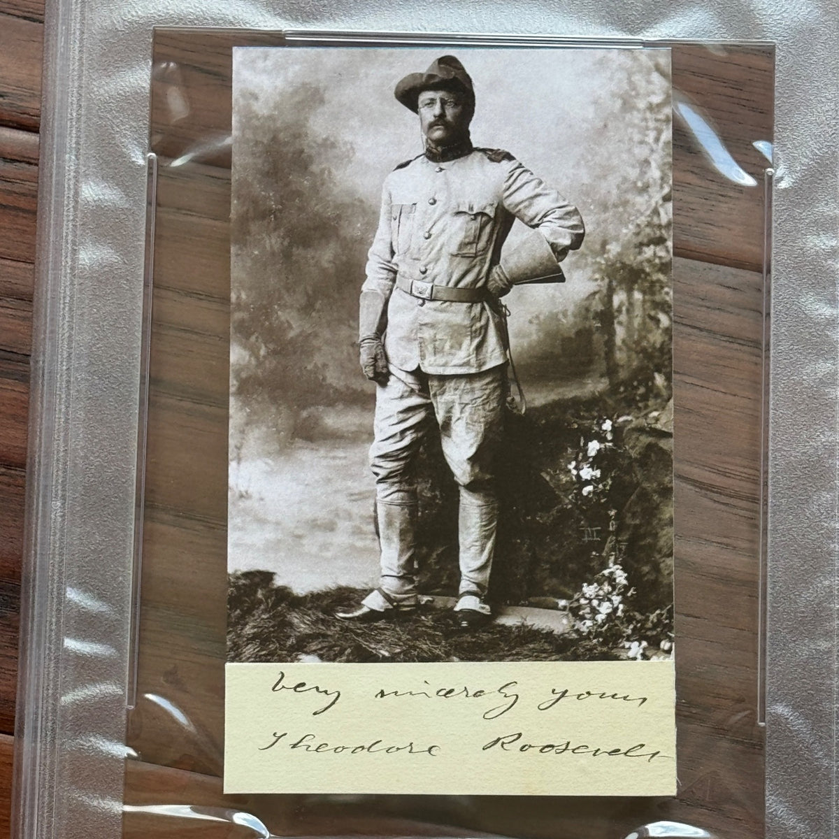 THEODORE ROOSEVELT * PSA * Autograph Cut FULL SIGNATURE Rough Rider Card Signed