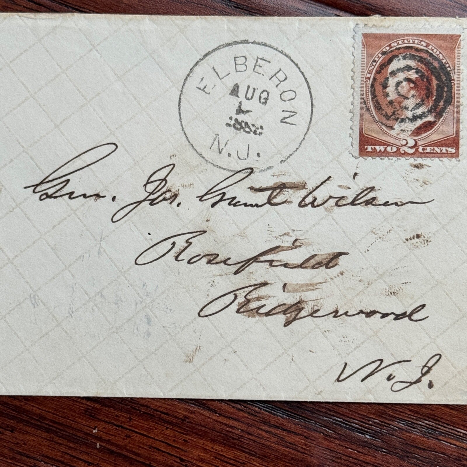 ULYSSES S. GRANT * BAS * Tragic 1884 AUTOGRAPH Envelope SIGNED * Elberon, NJ