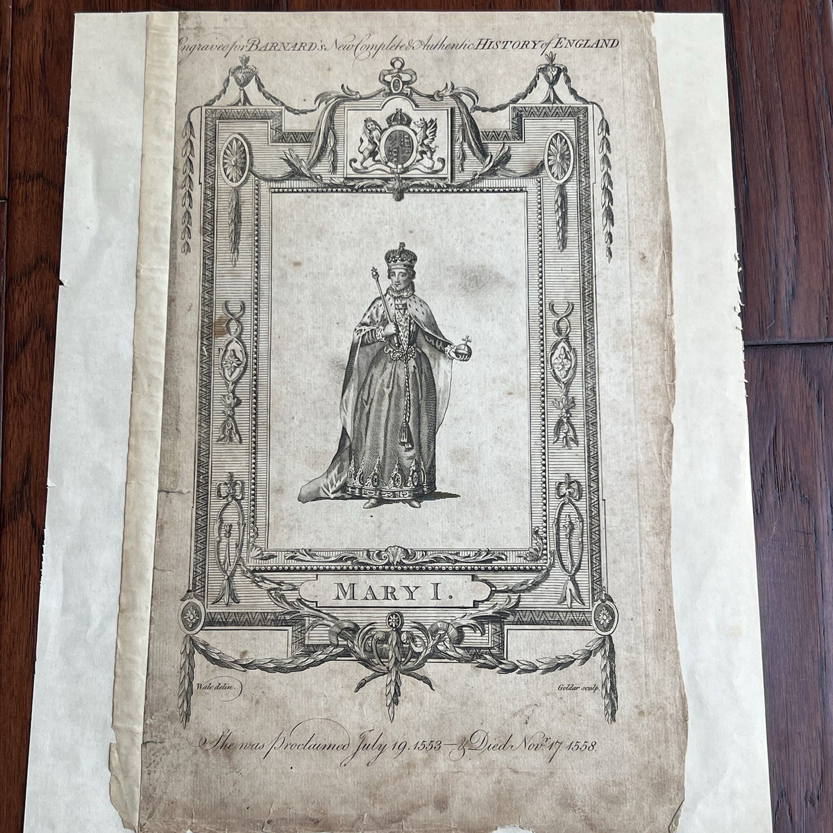Queen MARY I * PSA * Scarce 1557 "Bloody Mary" Autograph Cut Signature Signed
