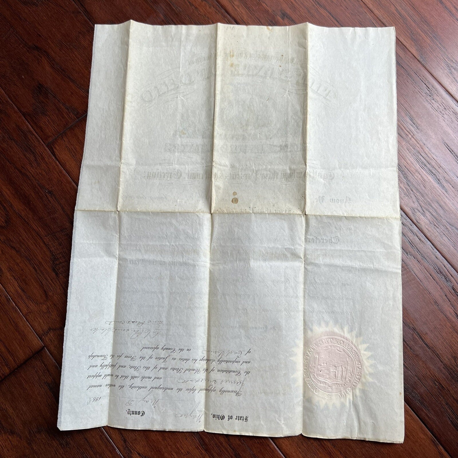 RUTHERFORD B. HAYES * JSA * Autograph State of Ohio Document Signed President