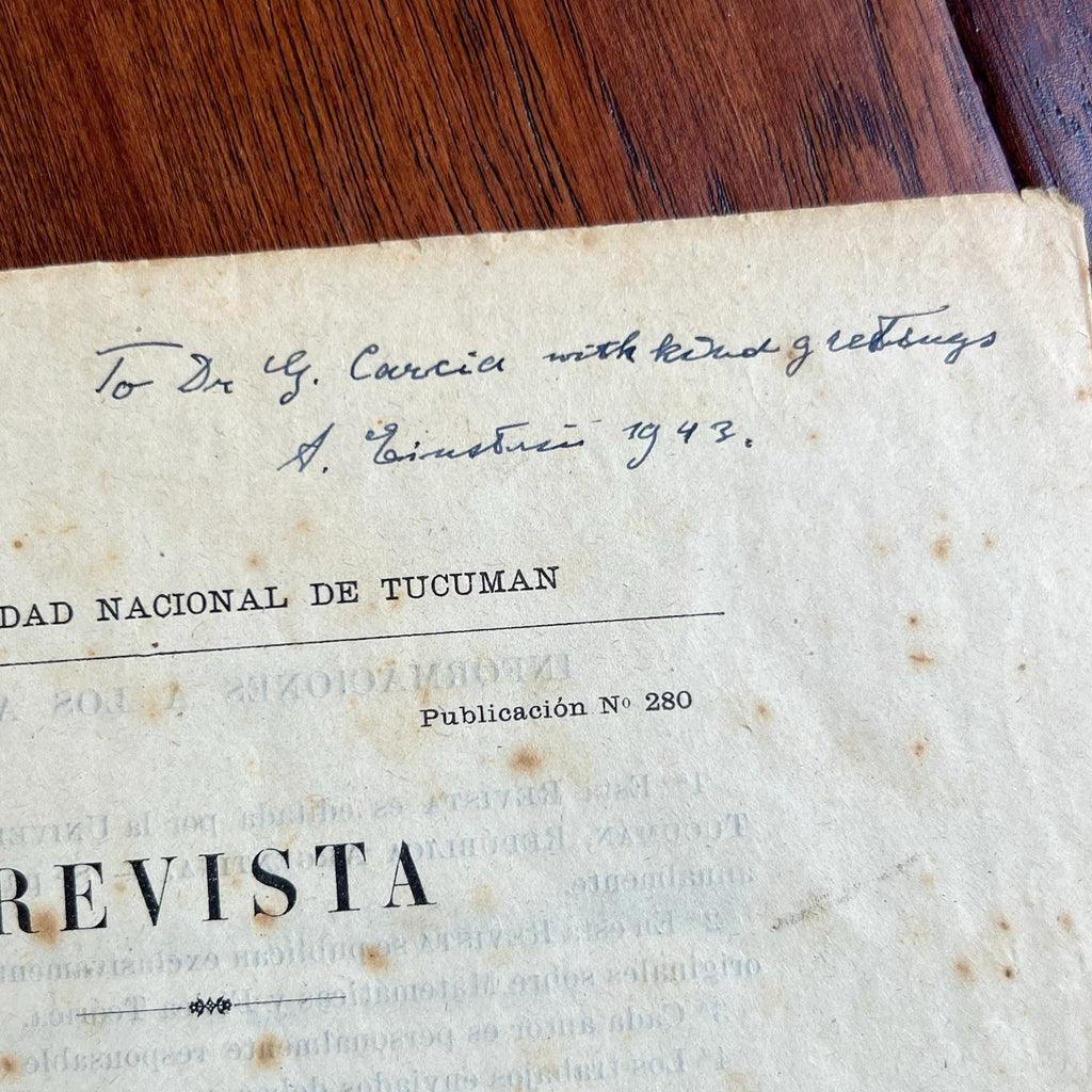 ALBERT EINSTEIN * PSA * Autograph THEORETICAL PHYSICS Signed * Rik = 0 Equation
